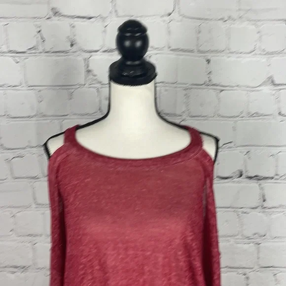 NWOT Free People Cold Shoulder Long-sleeve Top L